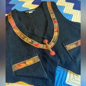 Vintage Women’s  Coloratura Wool Patchwork Vest Size M/L